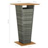 vidaXL Garden Bar Set Grey PE rattan, steel, solid acacia wood Medium