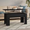 vidaXL Coffee Table Black Engineered wood Standard Adjustable Armrests