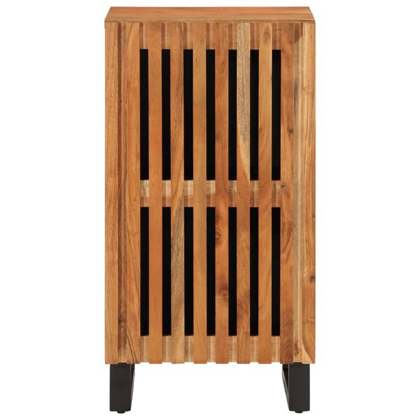 vidaXL Sideboard Brown and Black Solid Acacia wood, Steel Medium