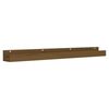 vidaXL Wall Shelf Honey brown Solid pine wood Standard Wall mounting
