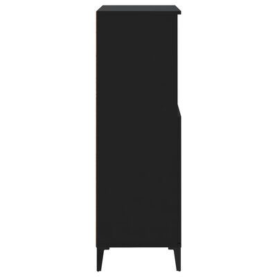 vidaXL Highboard Black 23.6"x14.2"x43.3" Engineered Wood