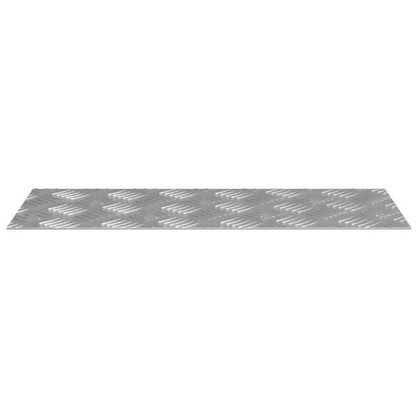 vidaXL Stair Tread Rectangular 4 pcs Silver 19.69 x 7.87 in Aluminium