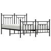 vidaXL Bed Frame Black Steel Full Bed Frame Rectangular Industrial