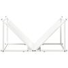 vidaXL Firewood Rack White 27.6x16.9x13.6" Cold-rolled steel