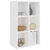 vidaXL Book Cabinet White Engineered wood Medium Book Cabinet
