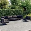 vidaXL Garden Lounge Set Dark Grey, Black