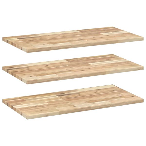 vidaXL Floating Shelves 3 pcs 39.4x15.7x0.8" Untreated Solid Wood Acacia