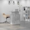 vidaXL Reception Desk Concrete Gray Engineered Wood, Concrete Gray Finish