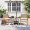 vidaXL Garden Chair Beige PE rattan, solid acacia wood, powder-coated steel