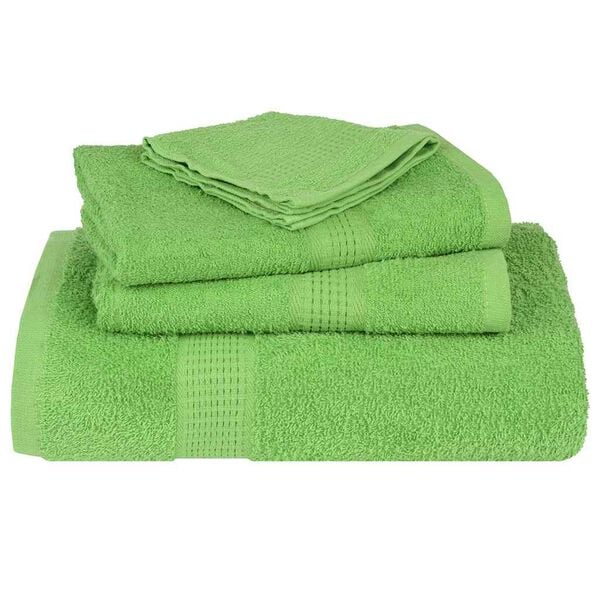 vidaXL Sauna Towel Set of 10 Apple Green 100% Cotton 31.5 x 78.7 in
