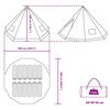 vidaXL Family Tipi Tent Folding Grey and Orange 560 x 560 x 300 cm