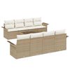 vidaXL Garden Sofa Set 9 pcs Beige Poly rattan
