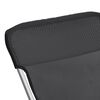 vidaXL Beach Chair Black Textilene and Powder-coated Steel Standard