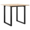vidaXL Dining Table O-Frame 31.5"x31.5"x29.7" Solid Wood Pine and Steel
