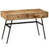 vidaXL Writing Desk Varied tones of natural wood Solid mango wood, steel