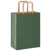 vidaXL Paper Bags 50 pcs with Handles Green 21x11x28 cm