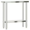 vidaXL Kitchen Work Table 32.5"x11.8"x33.5" Stainless Steel