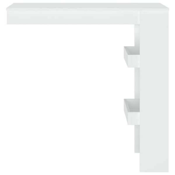 vidaXL Wall Bar Table White Engineered wood Standard Bar Table
