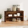 vidaXL Kitchen Racks Stackable 2 pcs Smoked Oak 23.6x5.9x6.3"