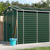 vidaXL Garden Shed Green Galvanized Steel Large Garden Shed