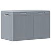 vidaXL Storage Box Grey Polypropylene Large Storage Garden Storage Box