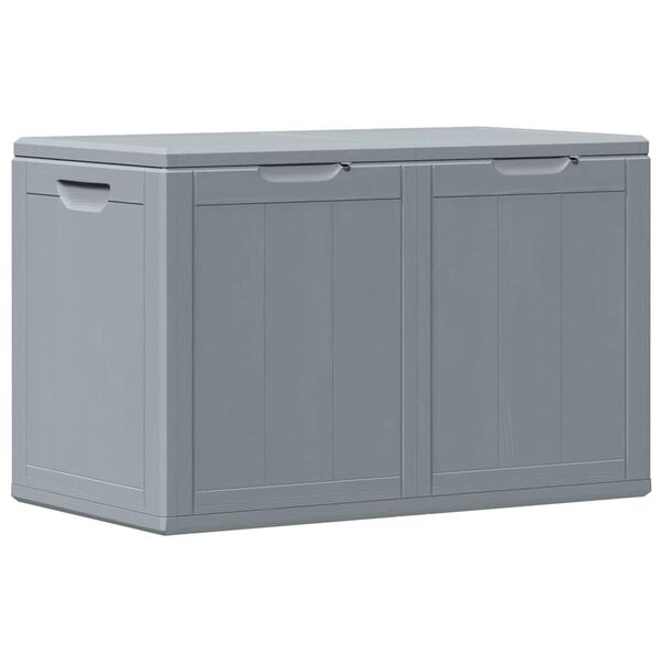 vidaXL Storage Box Grey Polypropylene Large Storage Garden Storage Box
