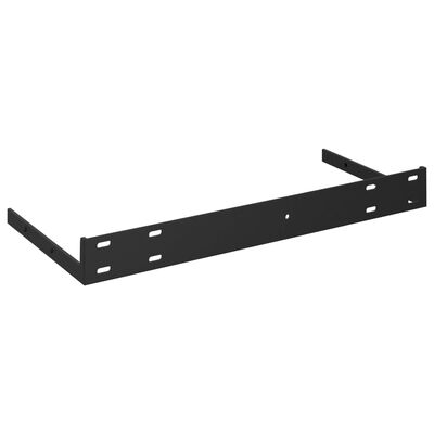 Black metal bracket with multiple holes, likely a shelf support or under-mhelf slide.