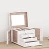 vidaXL Jewellery Box 4-Layer with Mirror Lockable White 8.9x6.9x6.5"