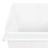 vidaXL Bamboo Laundry Basket with Single Section White