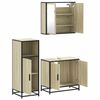 vidaXL Bathroom Furniture Set Sonoma Oak Engineered wood, metal, glass