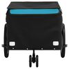 vidaXL Bike Trailer Black and Blue 66.1 lb Iron