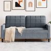 vidaXL 2-seater Sofa Dark grey Velvet, metal, plywood 2-seater, medium