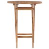 vidaXL Garden Table Teak Teak Hardwood 24 in diameter Foldable