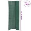 vidaXL Double-Sided Patio Fence 43.3x196.9" Green