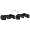 vidaXL Patio Sofa Set Set of 10 Black PE rattan