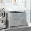 vidaXL Sink Cabinet Concrete Grey Engineered Wood 30.7x14.6x23.2 in