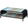 vidaXL Coffee Table Multicolor Solid Reclaimed Wood Standard Rectangular