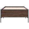 vidaXL Bed Frame Brown oak Engineered wood, metal, plywood Small single
