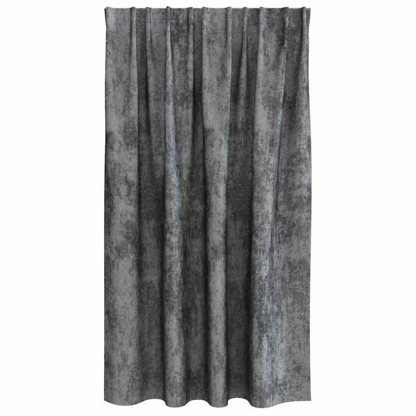 vidaXL Velvet Curtains 2 pcs Grey 55.12 x 55.12 in Velvet
