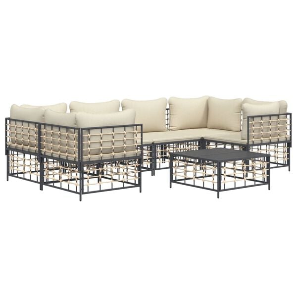 vidaXL Garden Lounge Set Anthracite