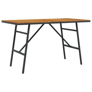 vidaXL Dining Table Brown 43.31 x 21.65 x 24.41 in Solid Acacia Wood