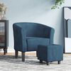 vidaXL Tub Chair Dark Blue Velvet (100% polyester), pinewood, plywood