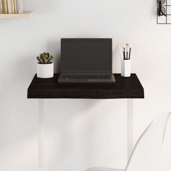 vidaXL Table Top Dark Brown Solid Oak Wood Medium Dining Table Top