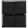 vidaXL Storage Cabinet Black Steel frame and polyester fabric Medium