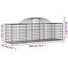vidaXL Gabion Basket Set of 15 Silver Galvanized Iron Large