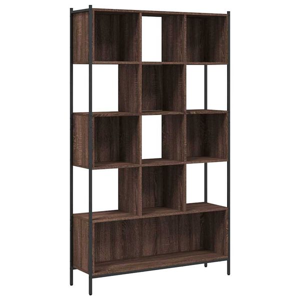 vidaXL Bookcase Brown oak Engineered wood Medium-Large Bookcase