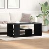 vidaXL Coffee Table Black Oak 39.37 x 19.69 x 15.75 in Engineered Wood