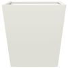 vidaXL Garden Planter White Cold-rolled steel 16 in Durable