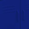 vidaXL Storage Cabinet Navy Blue Steel Medium Adjustable Armrests