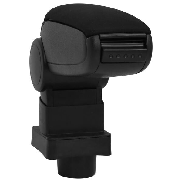 vidaXL Car Armrest Black 5.1"x12.4"x(11.4"-20.1") ABS